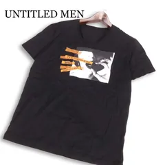 【新品 未使用】 UNTITLED MEN アンタイトル メン 春夏★ 半袖 フォトプリント Tシャツ カットソー Sz.L メンズ 黒 日本製のサムネイル