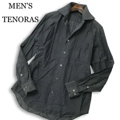 MEN'S TENORAS メンズティノラス 通年★ 長袖 総柄 オーバーサイズ シャツ Sz.L メンズ 灰 グレーのサムネイル