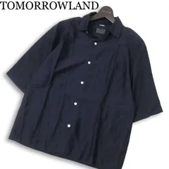 BLUE WORK ブルーワーク トゥモローランド 春夏★ 半袖 シャツ Sz.XS　メンズ ネイビー 日本製のサムネイル