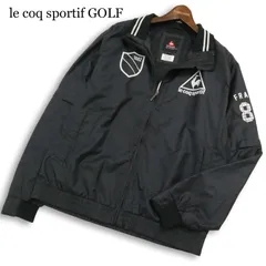 le coq sportif GOLF ルコック スポルティフ ゴルフ 通年★ 2WAY 袖着脱可能 ウインドブレーカー ジャケット Sz.L メンズ 黒