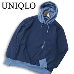 【新品 23SS】 UNIQLO ユニクロ 通年★ バイカラー フーディー スウェット プル パーカー Sz.XL メンズ 大きいサイズ 未使用