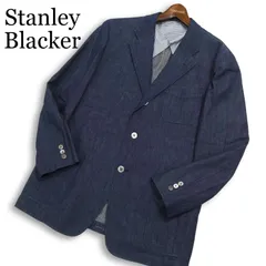 Stanley Blacker スタンリーブラッカー 通年★ 背抜き デニム テーラード ジャケット 日本製 Sz.XL メンズ 大きいサイズのサムネイル