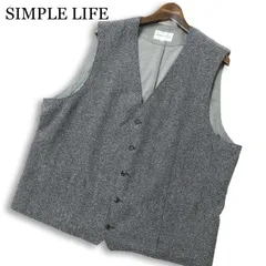SIMPLE LIFE シンプルライフ レナウン 通年★ 切替 ベスト ジレ 大きいサイズ 特大 Sz.3L メンズのサムネイル