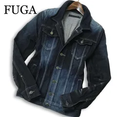 FUGA フーガ 通年★ ストレッチ スリム USED加工 デニム ジャケット Gジャン Sz.44 メンズのサムネイル