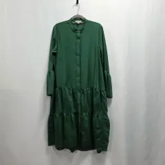 1225 COS モダール ブレンド シャーリング ロング シャツ ONE PIECE (グリーン / 40 サイズ)
