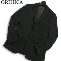 ORIHICA オリヒカ 春夏 ウール混★ ストレッチ 背抜き アンコン マイクロチェック テーラード ジャケット Sz.S メンズ 灰