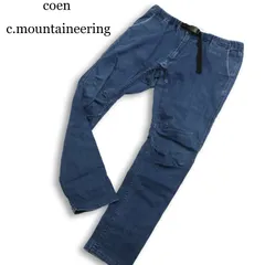 coen c.mountaineering コーエン 通年★ デニム ストレッチ 立体裁断 スリム クライミング パンツ ジーンズ Sz.L メンズのサムネイル