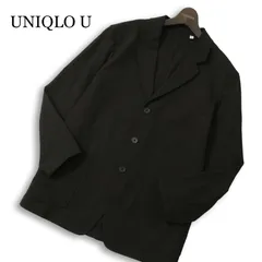 UNIQLO U ユニクロ ユー ルメール 春夏★ リネン リラックスフィット アンコン テーラード ジャケット Sz.S メンズ 黒