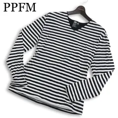 PPFM ペイトンプレイス 通年 コットン100％★ 長袖 ボーダー プルオーバー カットソー Sz.大 メンズのサムネイル