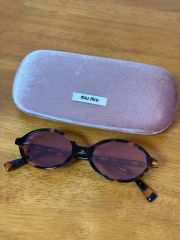 miumiu グリンプス サングラス べっ甲 MIU MIU Glimpse oval-frame