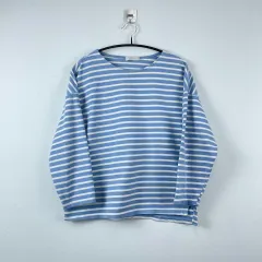 クローゼット スカイブルー ストライプ ボーダー柄 Tシャツ FREE