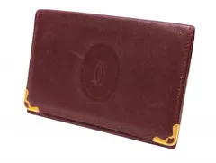 カルティエ マスト カードケース パスケース 名刺入れ 二つ折り マスト ドゥ ボルドー IDケース レザー Cartier メンズ レディース 男女兼用 のサムネイル