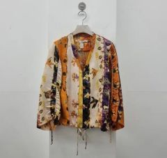 BRAHMIN】新品タグ付き⭐︎マイクロサテンレオパードアートブラウス 