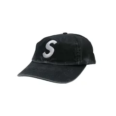 新品同様 SUPREME シュプリーム 25SS PIGMENT COATED S LOGO 6-PANEL ピグメント コーティング Sロゴ 6パネル キャップ ブラック 帽子 Mayz