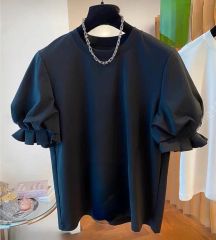 未使用タグ付 TIARA ティアラ パフスリーブ長袖トップス ブラック 