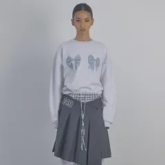 SCULPTOR bow bow sweatshirt white melange Sのサムネイル