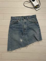 ド*ピ様 SAINT LAURENT サンローラン デニムミニスカート - メルカリ