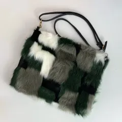 DIESEL ファー ショルダーバッグ