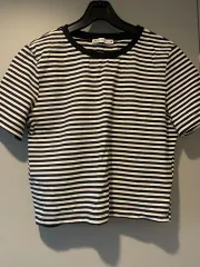 新品) ZARA ザラ ストライプ クロップド 半袖