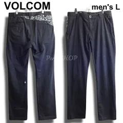 VOLCOM　ボルコム　チノパン　W32（約88cm　W35相当）　バックプリント　ストレッチ　ストレート　ブラック / 黒　スケーター　メンズのサムネイル