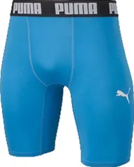 プーマ PUMA サッカー コンプレッション ショートタイツ メンズ 男性 フットサル スパッツ インナーパンツ ボトムス 吸水速乾 ハーフ ショーツ 部活 クラブ活動 サークル  656333 12 AZUREBLUE