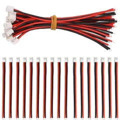 【数量限定】15cm 1.25mm プラグコネクタ 錫めっき オス・メス延長ケーブル 2.0 端子コネクタワイヤー コネクタ ジャンプワイヤ 2ピン JST-XH Micro ヘリコプター用 Male&Femaleコネクタプラグワイヤ 40個20ペア RCリポのサムネイル