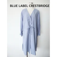 【新品】 BLUE LABEL CRESTBRIDGE　ブルーレーベルクレストブリッジ    シアーボイルライトアウター　2023-2024年製　定価39600円　38　くすみ水色　カジュアル　キレイめ　羽織り　送料込み   6466645のサムネイル