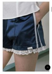 muguet frill lace short pants Blue - メルカリ