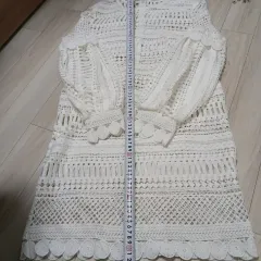 白 高級 刺繍 ONE PIECE