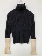 ZARAKNIT ニット/セーター USA M ブラック ナイロン 無地 ショート丈 長袖