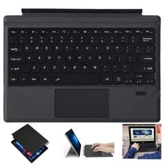 US配列　Microsoft Surface Pro 4 5 6 7/Pro7/ Surface Pro 2017用 Bluetooth ワイヤレス キーボード ブルートゥース 無線 超軽量 薄型 スタンド 保護カバー付き 手帳型 脱着式 電池内蔵 一体型
