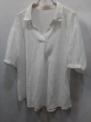 fog linen work フォグリネン シャツ 開衿 ホワイトボタン 白 - メルカリ