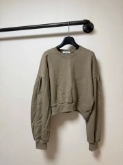 フロントジップ クロップドスウェット カーキ - メルカリ
