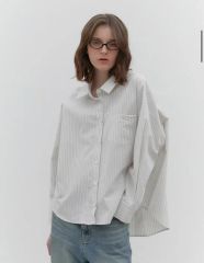 rihka cotton linen lawn sheer shirt - メルカリ