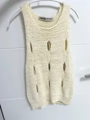 ザオープンプロダクト TheOpen Product カットアウト ニット スリーブレス