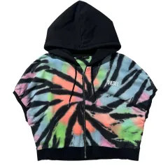 レディース L-XL DIESEL ディーゼル タイダイ 半袖 フードジップアップ