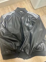 adidas クロコダイル風レザー ボンバージャケット S - メルカリ