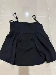 GANNI ガニー サテン リボン キャミ ビスチェ 黒 GANNI ガニー