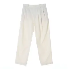 XL musinsa standard ムシンサスタンダード W32 クリーム ツータック ワイド チノパンツ コットン パンツ