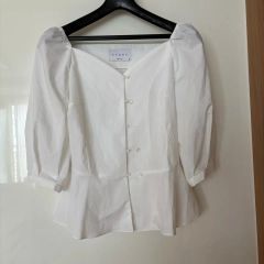 suitage volume sleeve blouse ホワイト 36サイズ - メルカリ