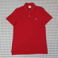◎新品未使用◎ ラコステ 赤 レッド ポロシャツ 日本製 サイズ5 メンズ 