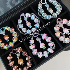 POP MART POP BEAN スマートフォン ホルダー ビーズ ストラップ キーホルダー Labubu(ラブブ） DIMOO（ディムー） MOLLY Skull Panda(スカルパンダ)