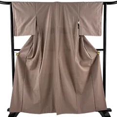【美品】 紬 身丈162.5cm 裄丈62.5cm S 袷 薄小豆 正絹 秀品 【中古】のサムネイル