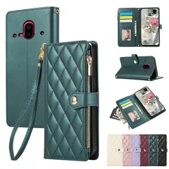 【新品】 Rosbtib らくらくスマートフォン F-52B ケース 手帳型 財布型 カバー F52B ケース おしゃれ ファスナー型 小銭入れ カード収納 携帯カバー f-52bケース エレガント チェック柄 刺繍 らくらくホン f52b ケース 高級P 0