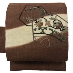 名古屋帯 洒落帯 高級 ♢ 正絹 紬 壁画柄 唐草 抽象柄 R398 - メルカリ
