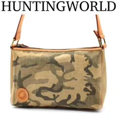 【良品】HUNTINGWORLD カモフラ柄 ワンショルダーバッグ ハンドバッグのサムネイル