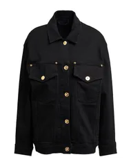 ヴェルサーチ レディース アウター VERSACE デニムブルゾン Black ブラックのサムネイル