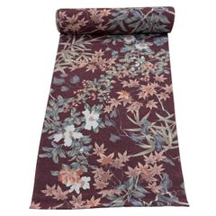 美品】 訪問着 身丈157.5cm 裄丈65cm M 袷 流水 花 総絞り 黒 正絹 秀