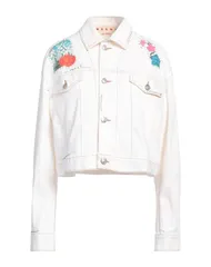 マルニ レディース アウター ジャケット・ブルゾン MARNI デニムブルゾン White ホワイトのサムネイル