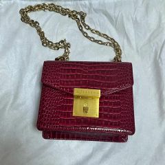 美品】 エンジェルジャクソン パイソン チェーンショルダーバッグ 